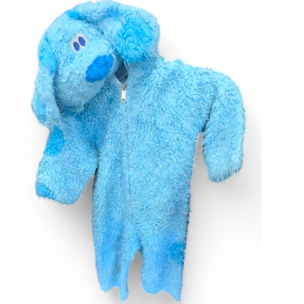 Vintage Blue's Clues Furry Costume Childs Size 2-4 Zip Outfit Full Body 2003